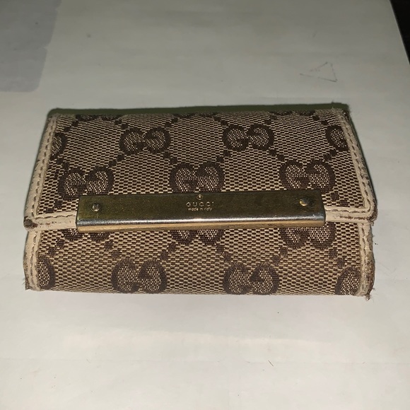 Gucci Vintage Beige and Brown key holder wallet - Picture 1 of 4